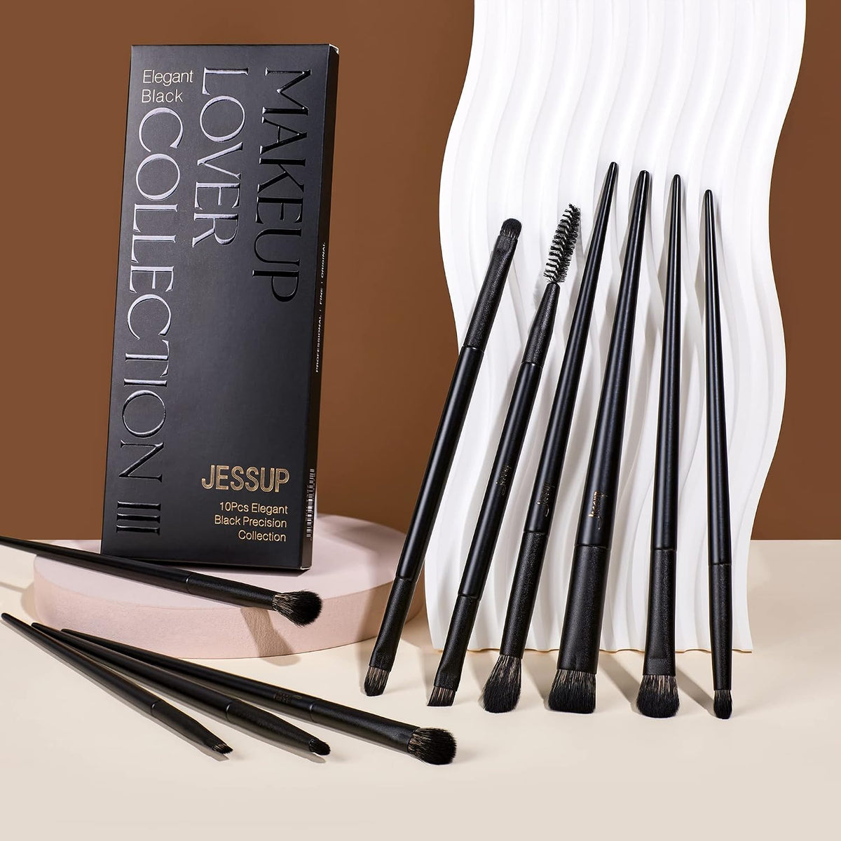 Jessup Makeup Brushes 14Pcs Makeup Brush Set Premium Synthetic Powder Foundation Contour Blush Concealer Eye Shadow Blending Liner Make Up Brush Kit Light Grey T329