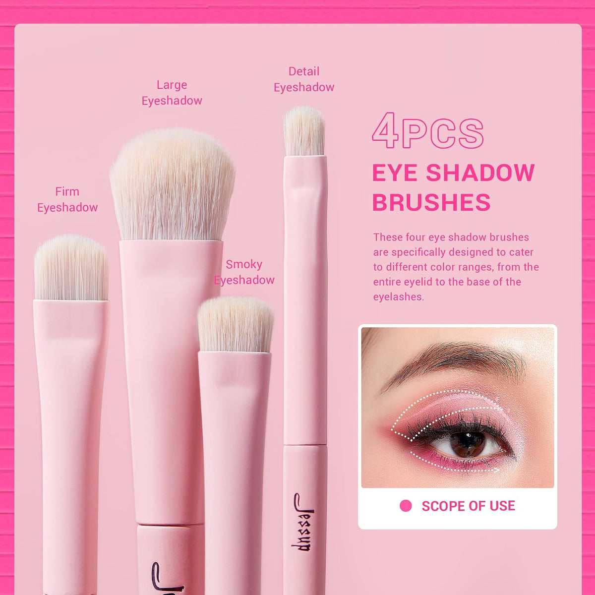 Jessup Makeup Brushes 14Pcs Makeup Brush Set Premium Synthetic Powder Foundation Contour Blush Concealer Eye Shadow Blending Liner Make Up Brush Kit Light Grey T329