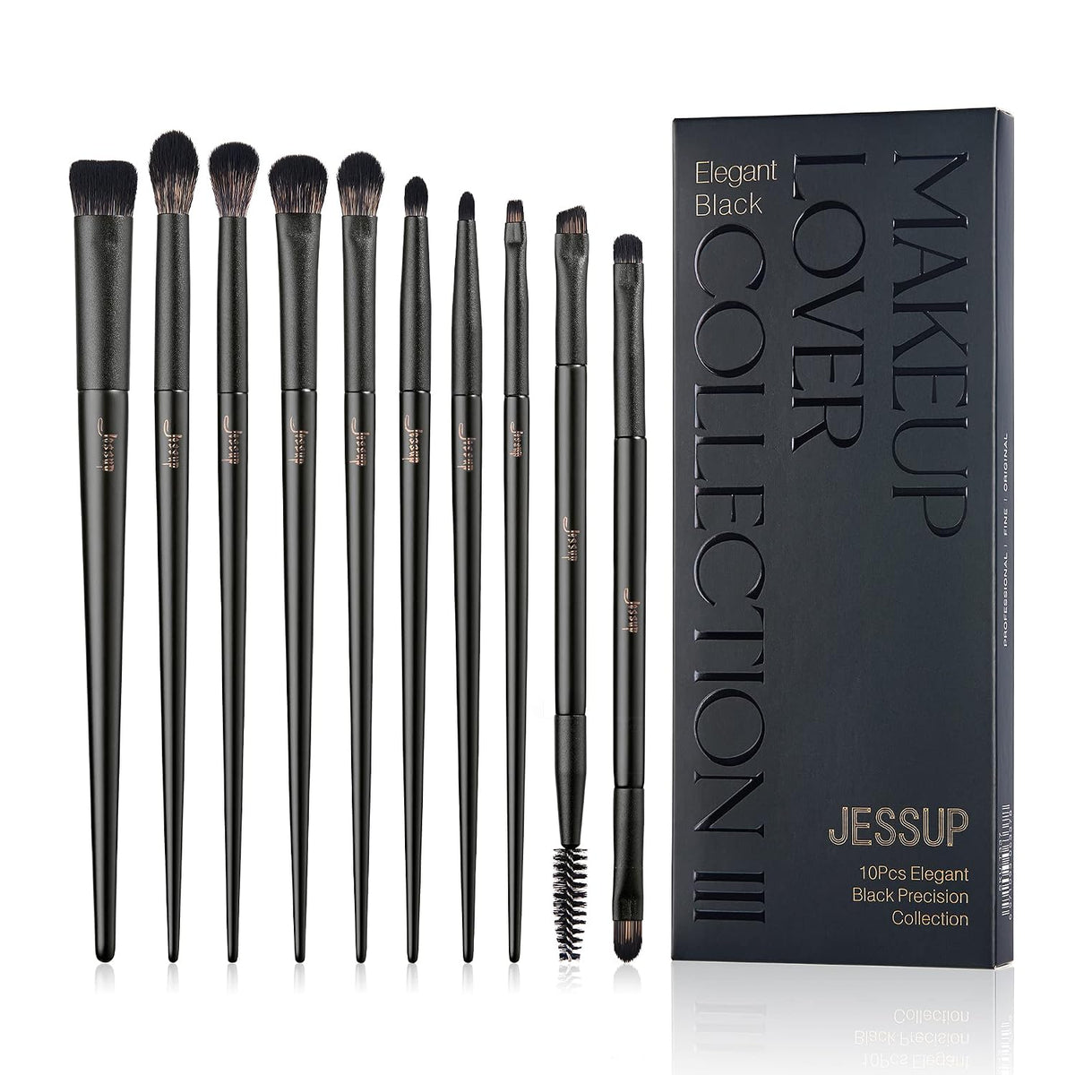 Jessup Makeup Brushes 14Pcs Makeup Brush Set Premium Synthetic Powder Foundation Contour Blush Concealer Eye Shadow Blending Liner Make Up Brush Kit Light Grey T329