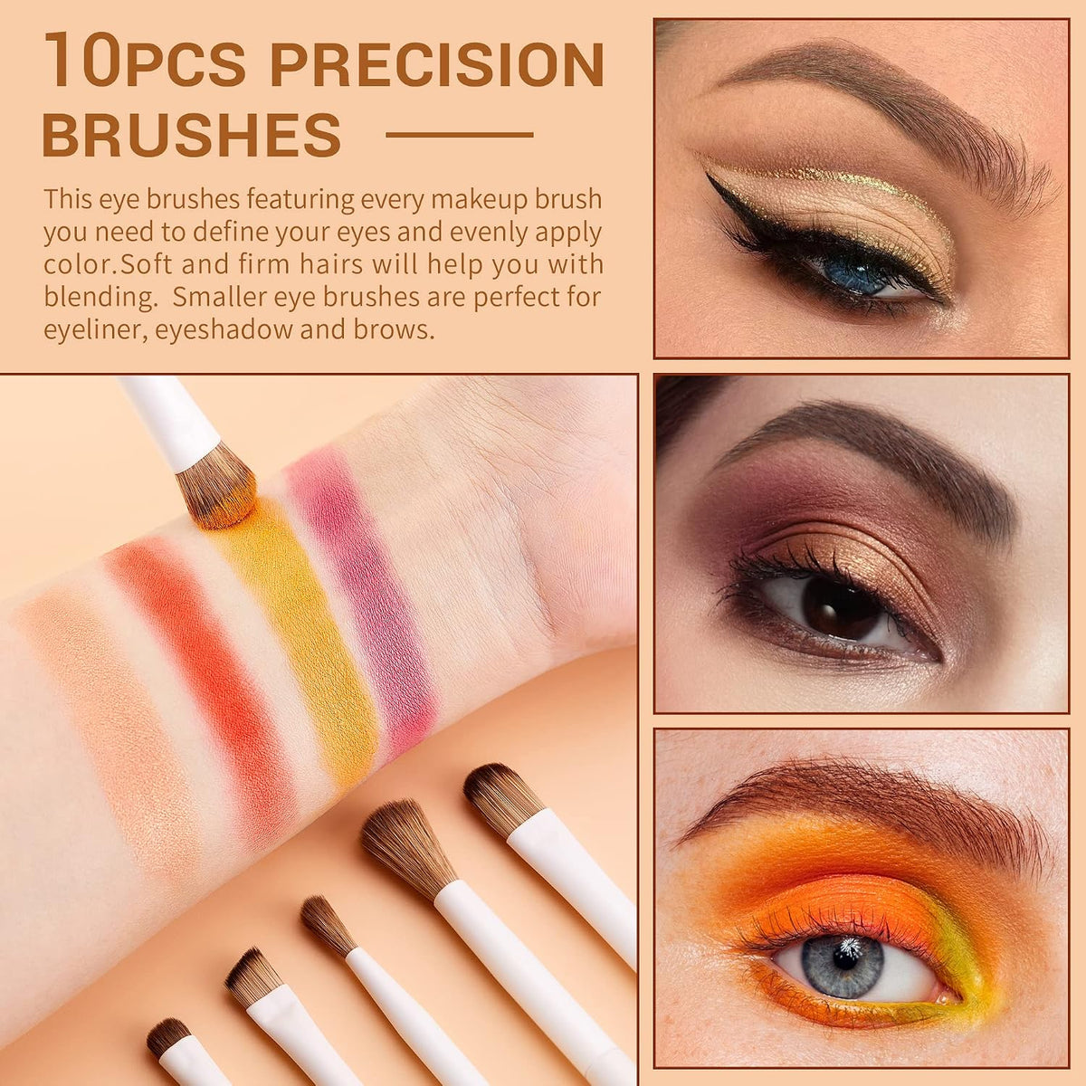 Jessup Makeup Brushes 14Pcs Makeup Brush Set Premium Synthetic Powder Foundation Contour Blush Concealer Eye Shadow Blending Liner Make Up Brush Kit Light Grey T329