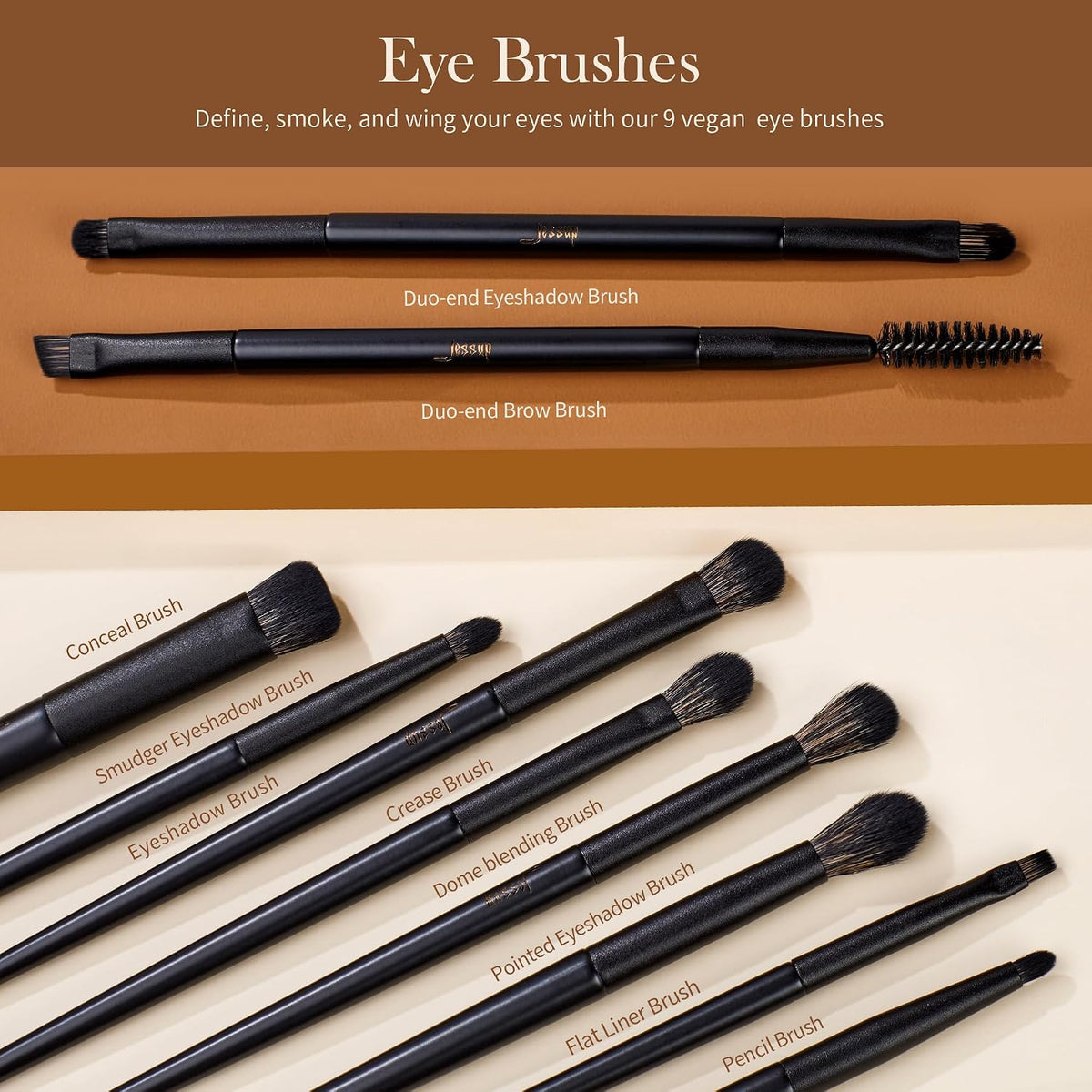 Jessup Makeup Brushes 14Pcs Makeup Brush Set Premium Synthetic Powder Foundation Contour Blush Concealer Eye Shadow Blending Liner Make Up Brush Kit Light Grey T329