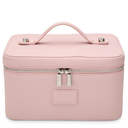 ETOILE Vanity Case Beige, Stylish Travel Makeup Bag Organizer with Dividers