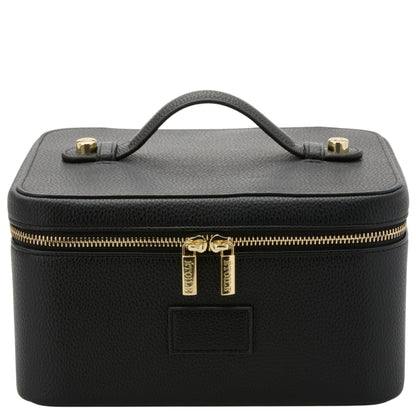 ETOILE Vanity Case Beige, Stylish Travel Makeup Bag Organizer with Dividers