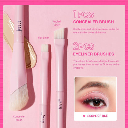 Jessup Makeup Brushes 14Pcs Makeup Brush Set Premium Synthetic Powder Foundation Contour Blush Concealer Eye Shadow Blending Liner Make Up Brush Kit Light Grey T329