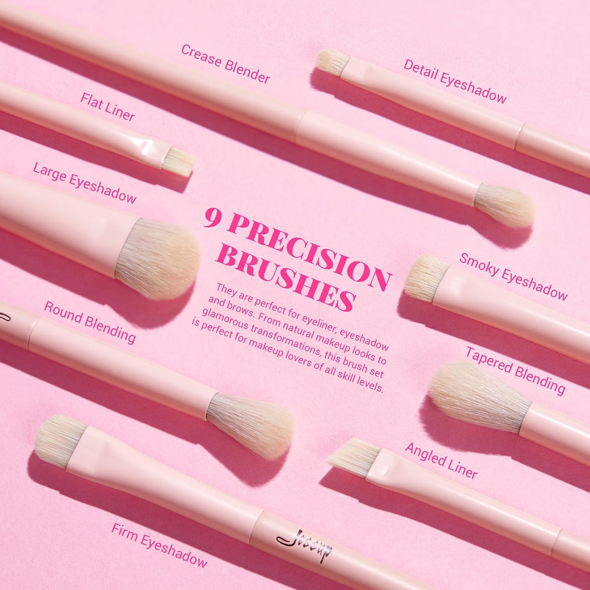 Jessup Makeup Brushes 14Pcs Makeup Brush Set Premium Synthetic Powder Foundation Contour Blush Concealer Eye Shadow Blending Liner Make Up Brush Kit Light Grey T329