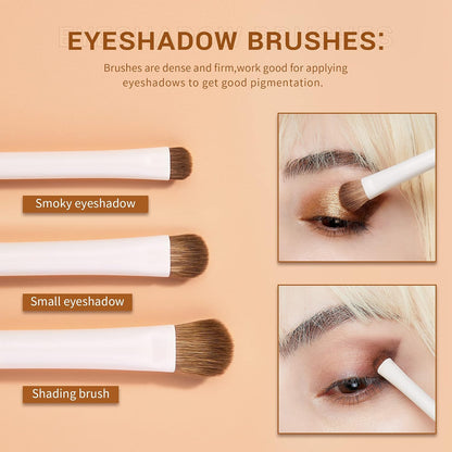 Jessup Makeup Brushes 14Pcs Makeup Brush Set Premium Synthetic Powder Foundation Contour Blush Concealer Eye Shadow Blending Liner Make Up Brush Kit Light Grey T329
