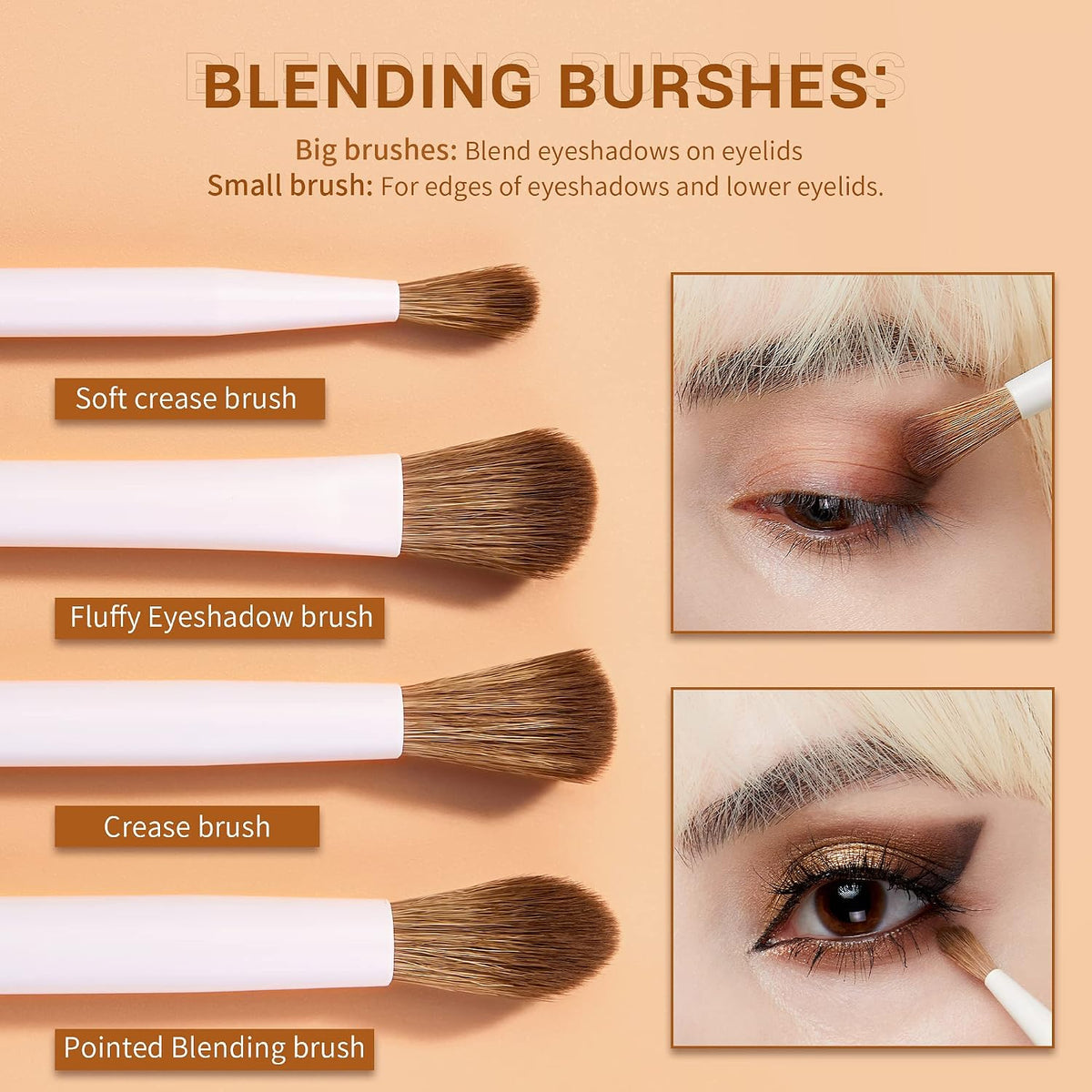 Jessup Makeup Brushes 14Pcs Makeup Brush Set Premium Synthetic Powder Foundation Contour Blush Concealer Eye Shadow Blending Liner Make Up Brush Kit Light Grey T329