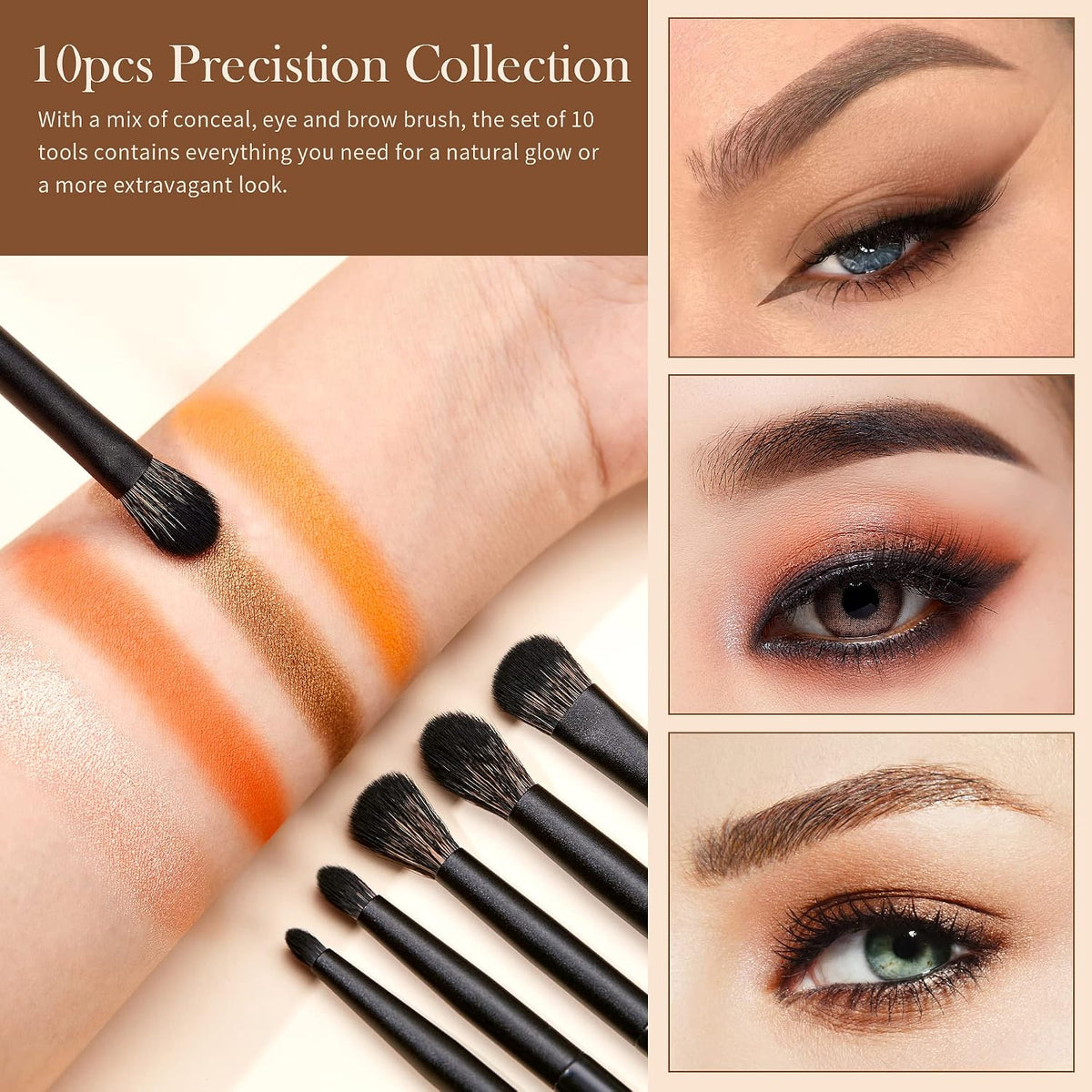 Jessup Makeup Brushes 14Pcs Makeup Brush Set Premium Synthetic Powder Foundation Contour Blush Concealer Eye Shadow Blending Liner Make Up Brush Kit Light Grey T329