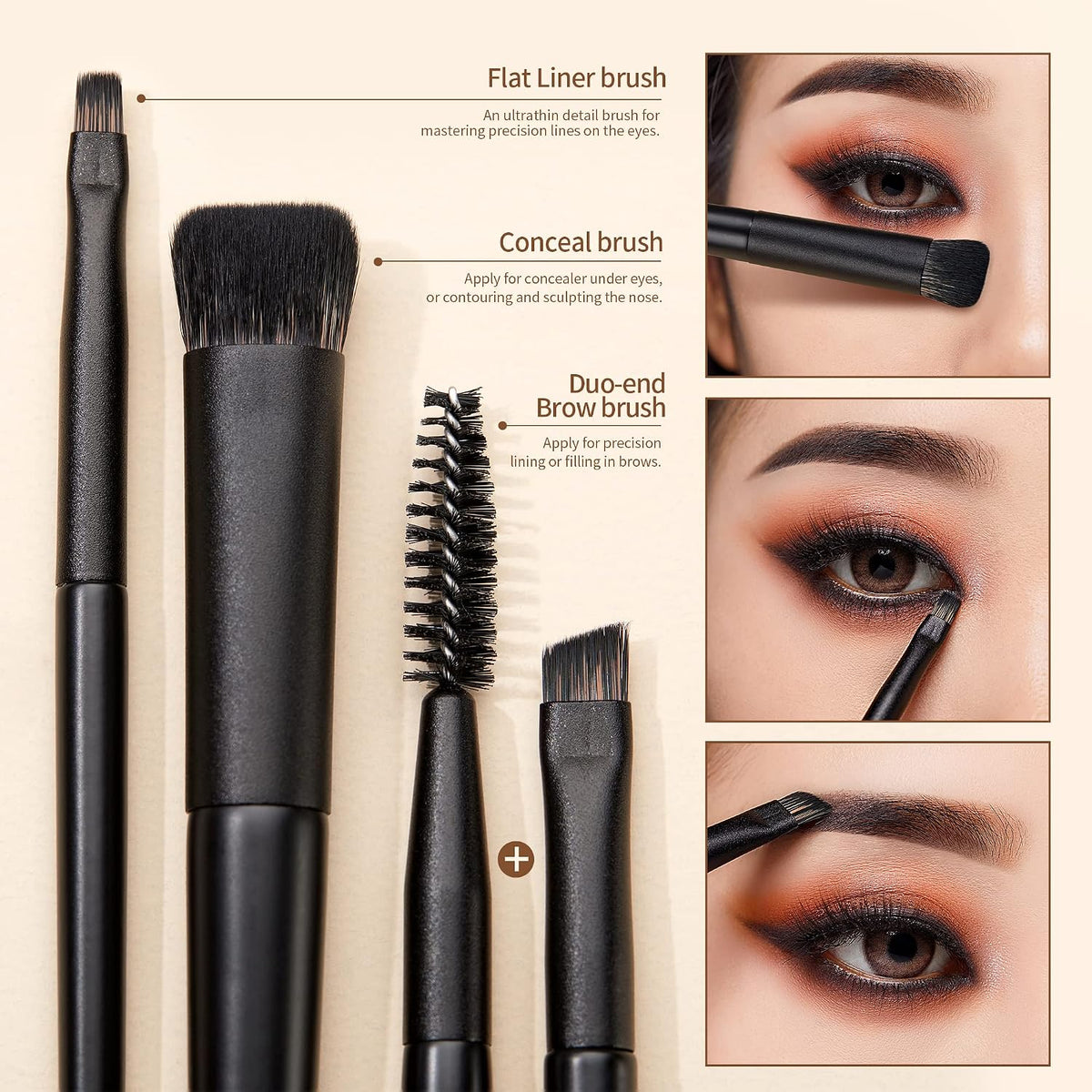 Jessup Makeup Brushes 14Pcs Makeup Brush Set Premium Synthetic Powder Foundation Contour Blush Concealer Eye Shadow Blending Liner Make Up Brush Kit Light Grey T329